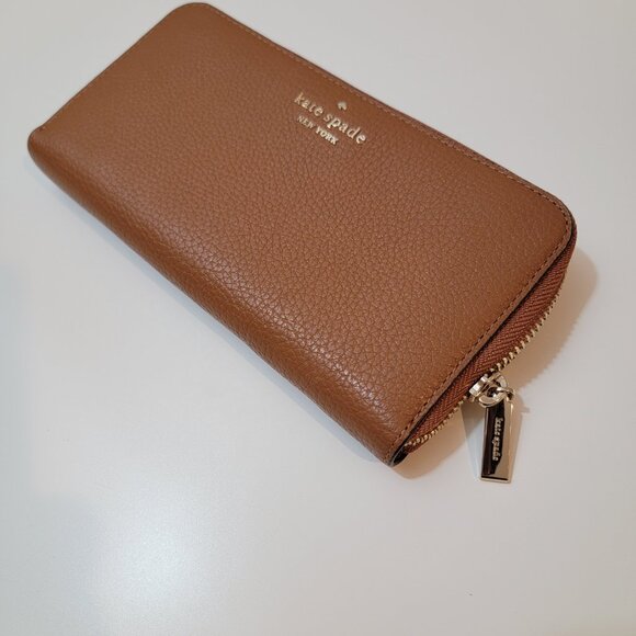 Kate Spade Pebbled Leather Zip Wallet – Brown - Picture 4 of 11